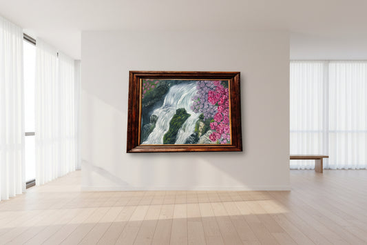 Original Paintings , Whispers of the Falls,Oil on Canvas 16*12in(Un-Framed)