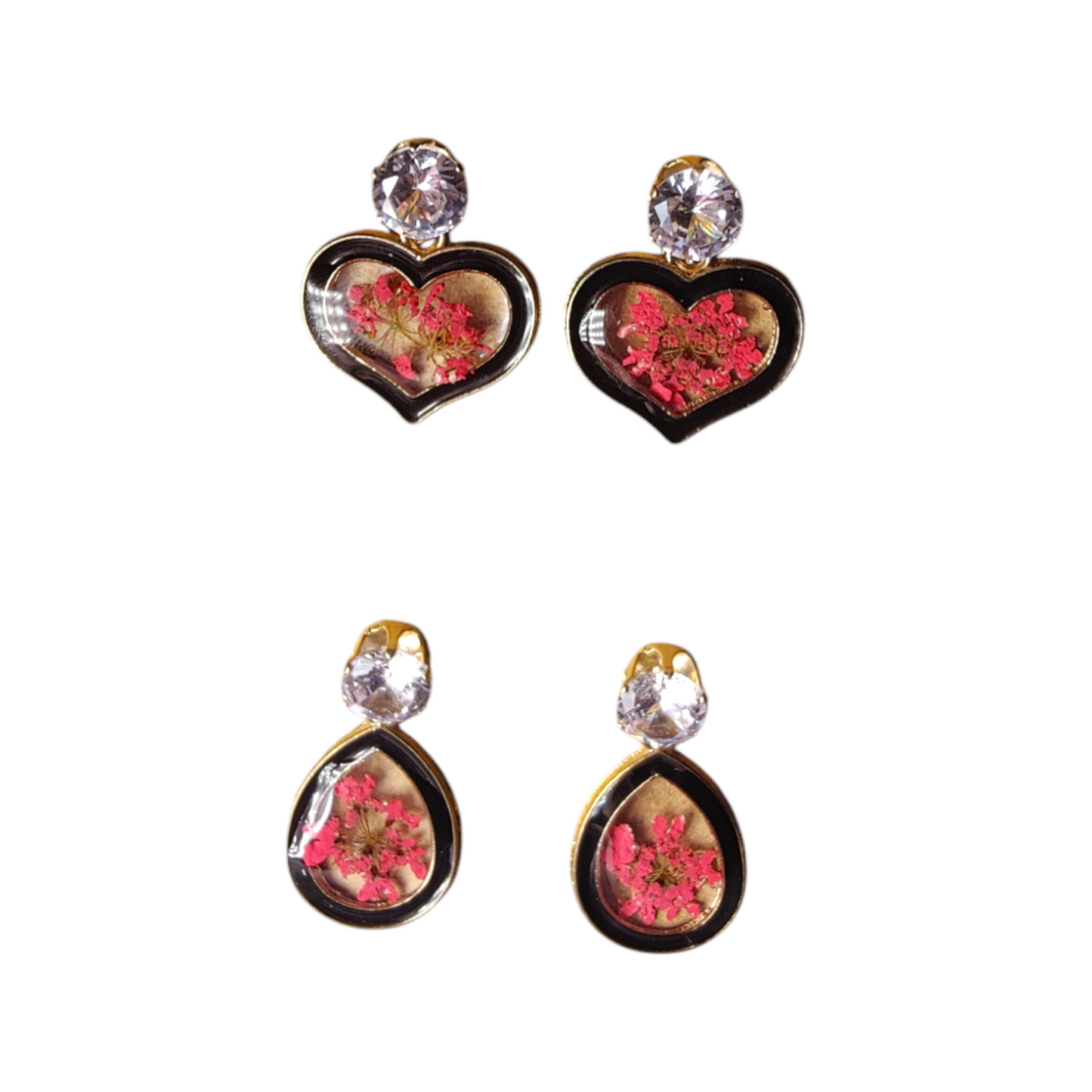 The Romance Collection: Real Pink Flower Statement Drops