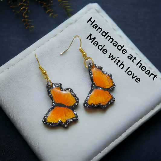 Handmade UV Resin Earrings | Real Dried Flowers & Painted Art