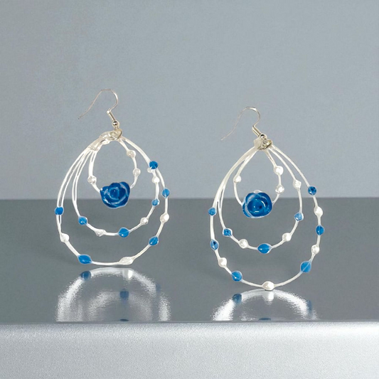 Multi-Layered Teardrop UV Resin Earrings