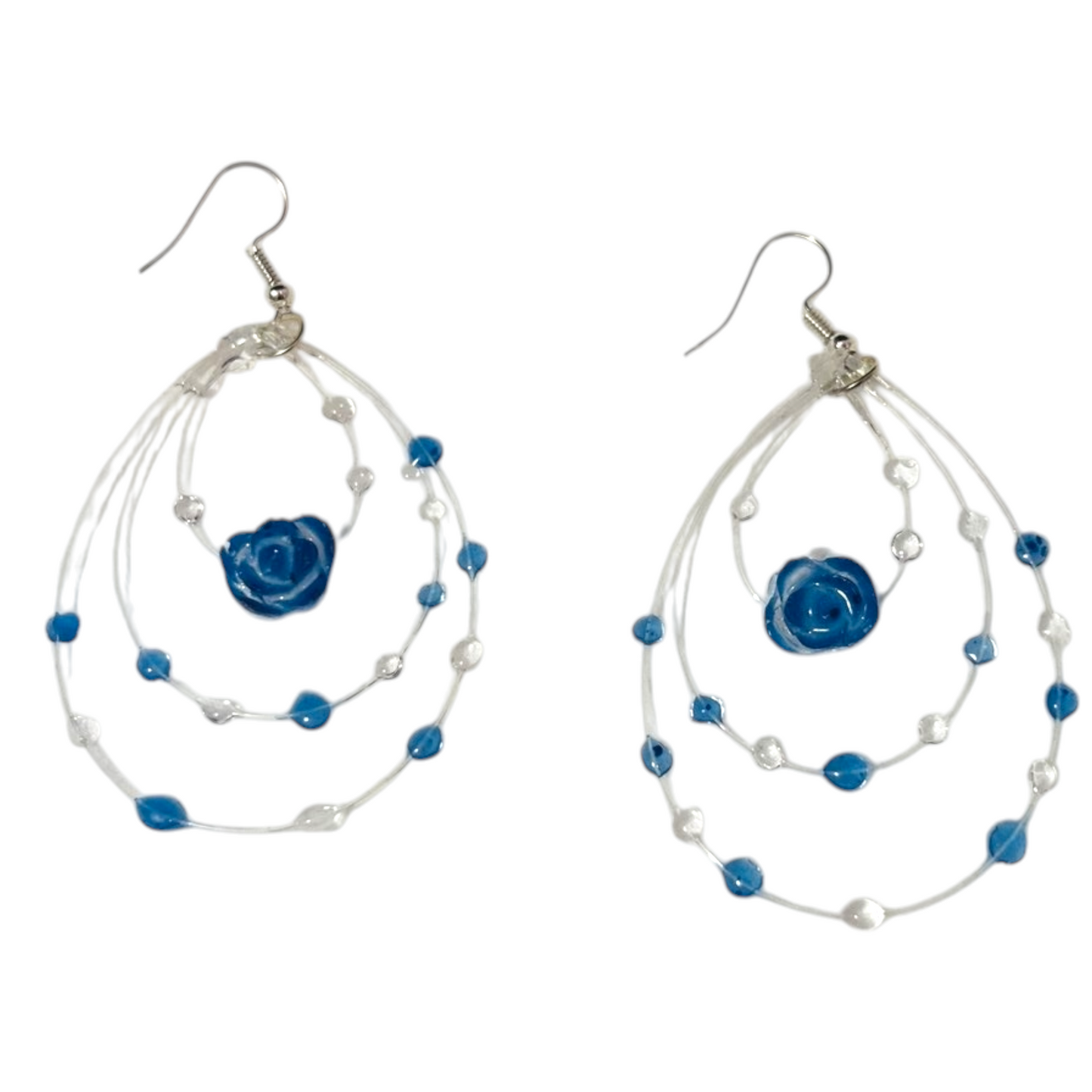 Multi-Layered Teardrop UV Resin Earrings