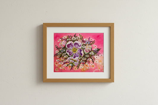 Original painting , Pop of Pink 🌸,Acrylic on canvas 16x12 in(Un-Framed)