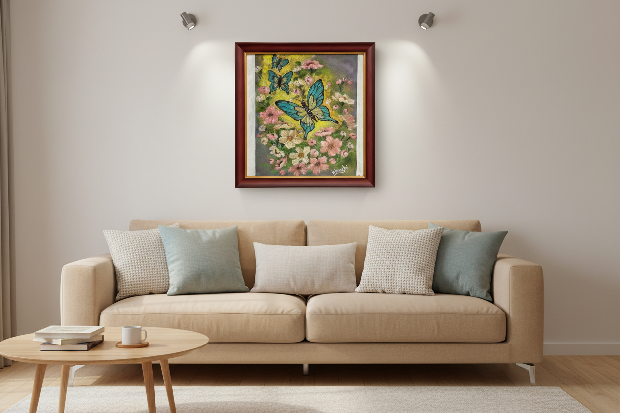 Original Paintings ,Whispers of Spring Wings,Oil on Canvas, 10x8 in (un-Framed)