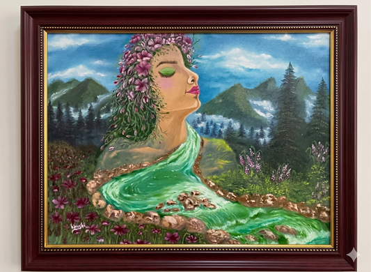Original Paintings | Mother Nature|Oil on Canvas, 18x24 in ( Framed)