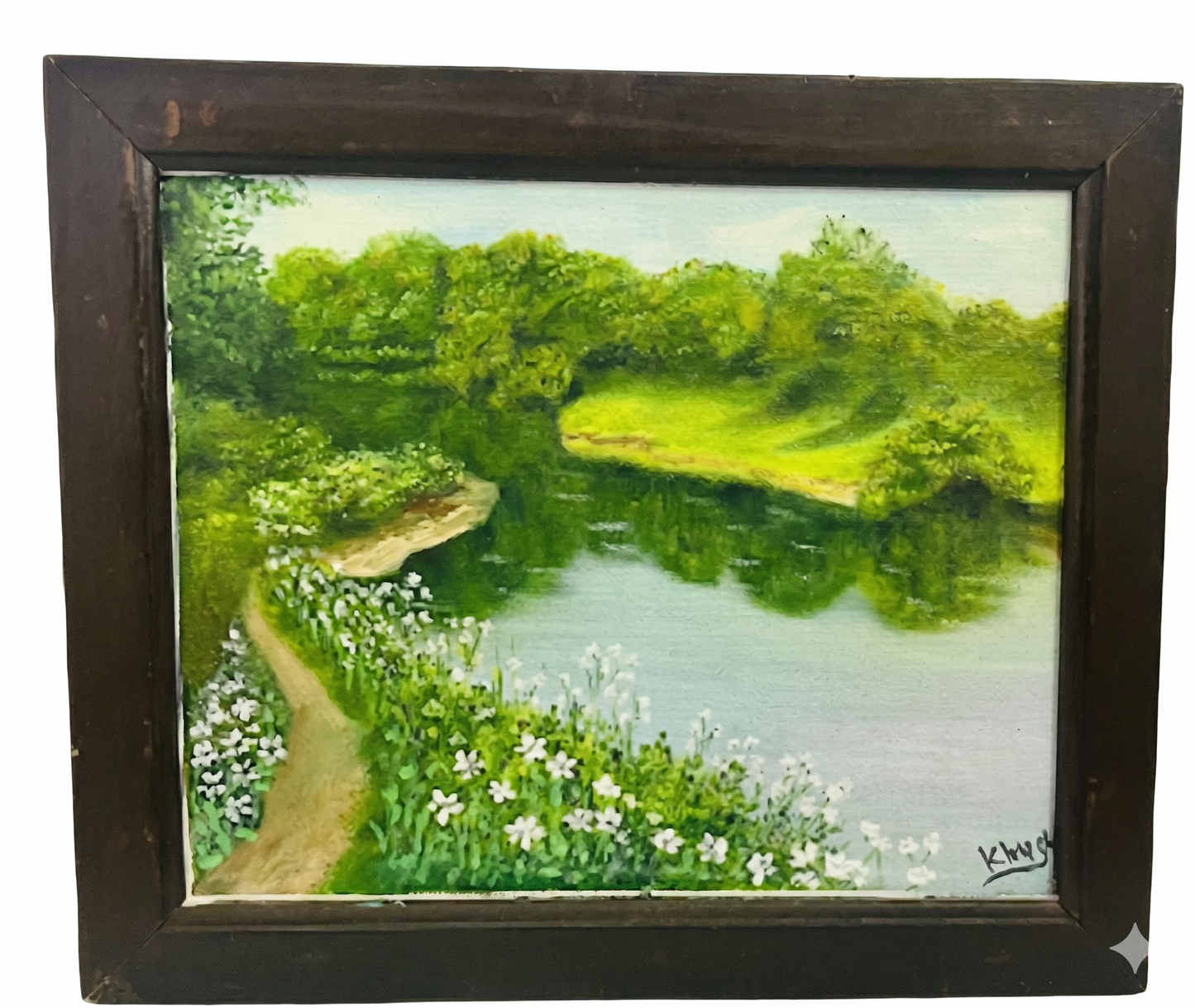 Original Paintings | The Secret Path |Oil on Canvas 13X11 in (Framed)
