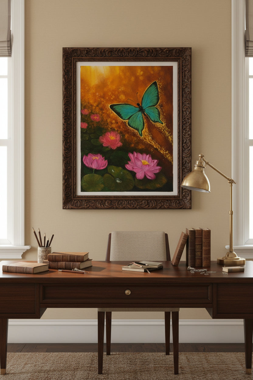 Original Paintings |Golden Departure|18x14 in (Un-Framed)