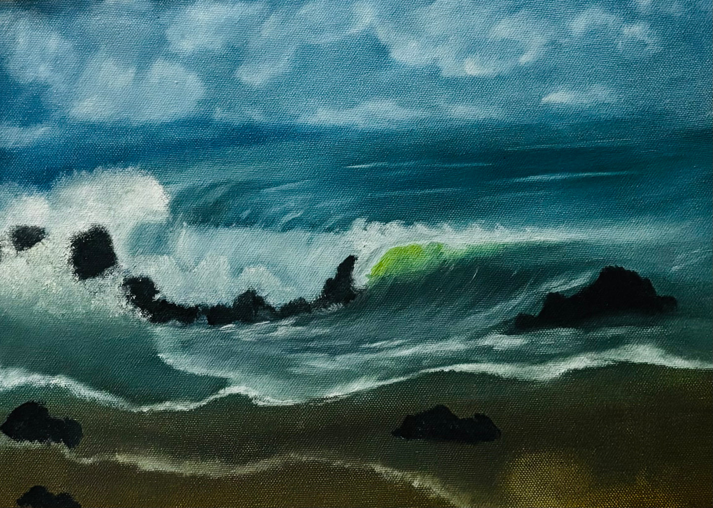 Ocean’s Serenity | Oil on Canvas, 12x16 in(Un-Framed)