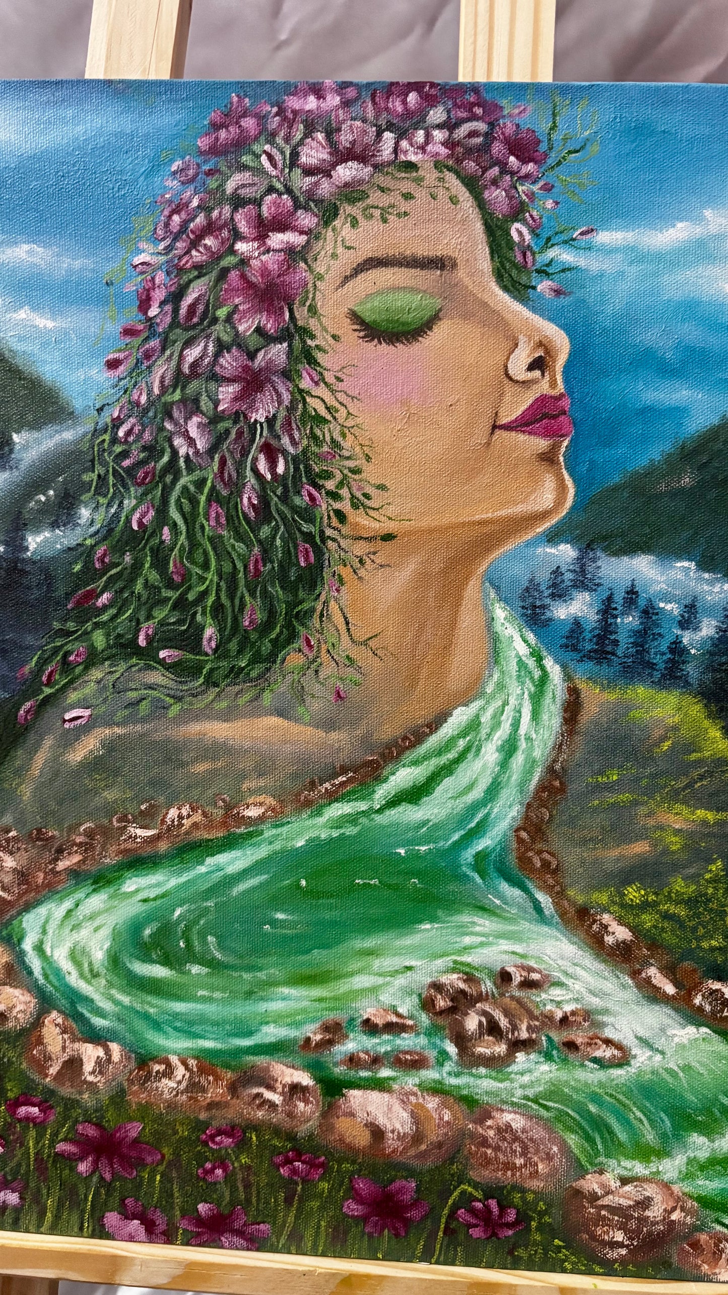 Original Paintings | Mother Nature|Oil on Canvas, 18x24 in ( Framed)