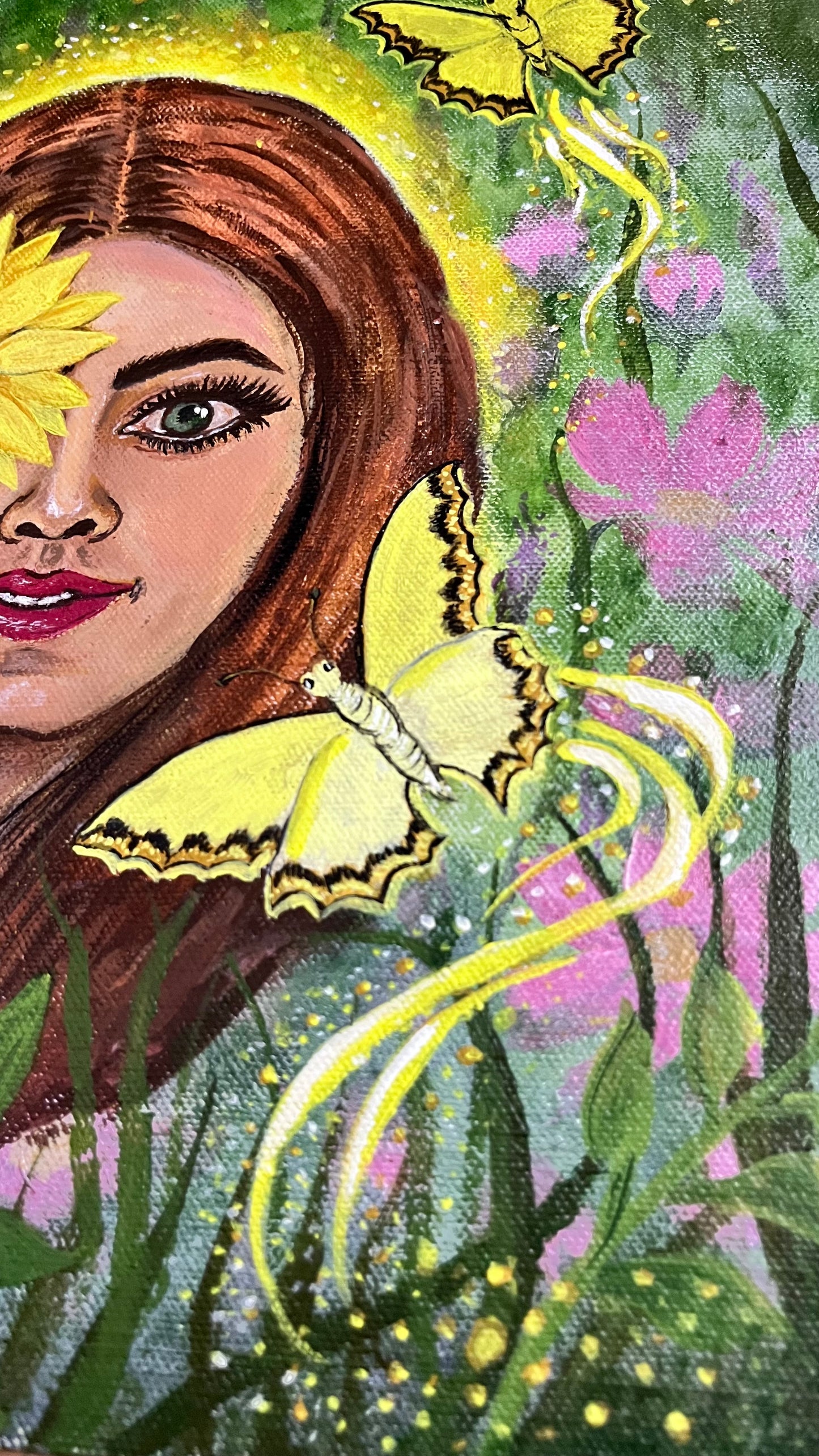 Original Paintings |Inner Bloom,Acrylic on Canvas, 12x13 in (Un-Framed)