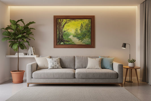 Original Paintings | Forest Glow,Oil on Canvas, 12x16 in (Un-Framed)