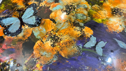 Chromatic Bloomscape,Oil on Canvas, 20x20 in(Stretched Canvas)