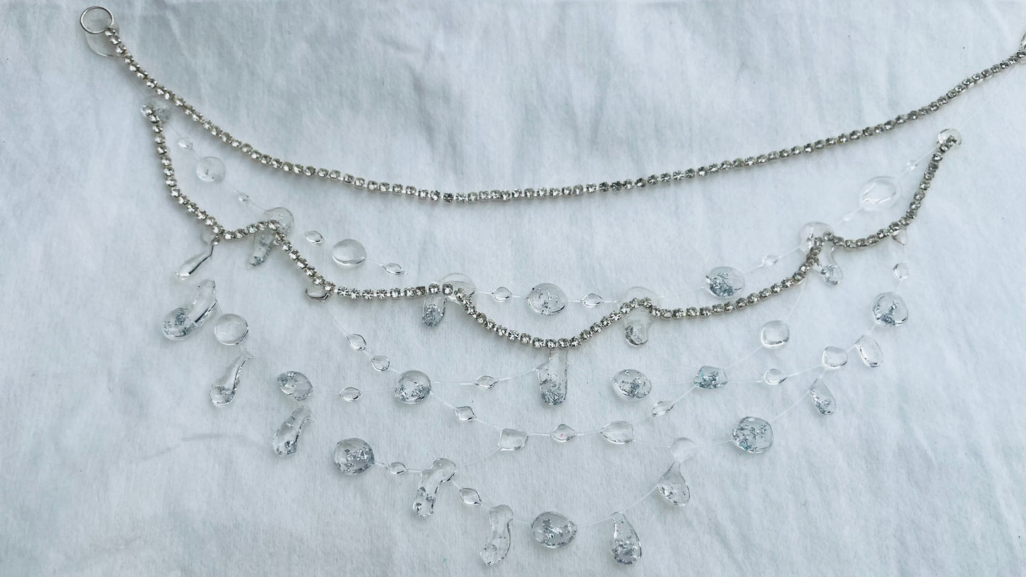 Crystal Waterfall Layered Necklace