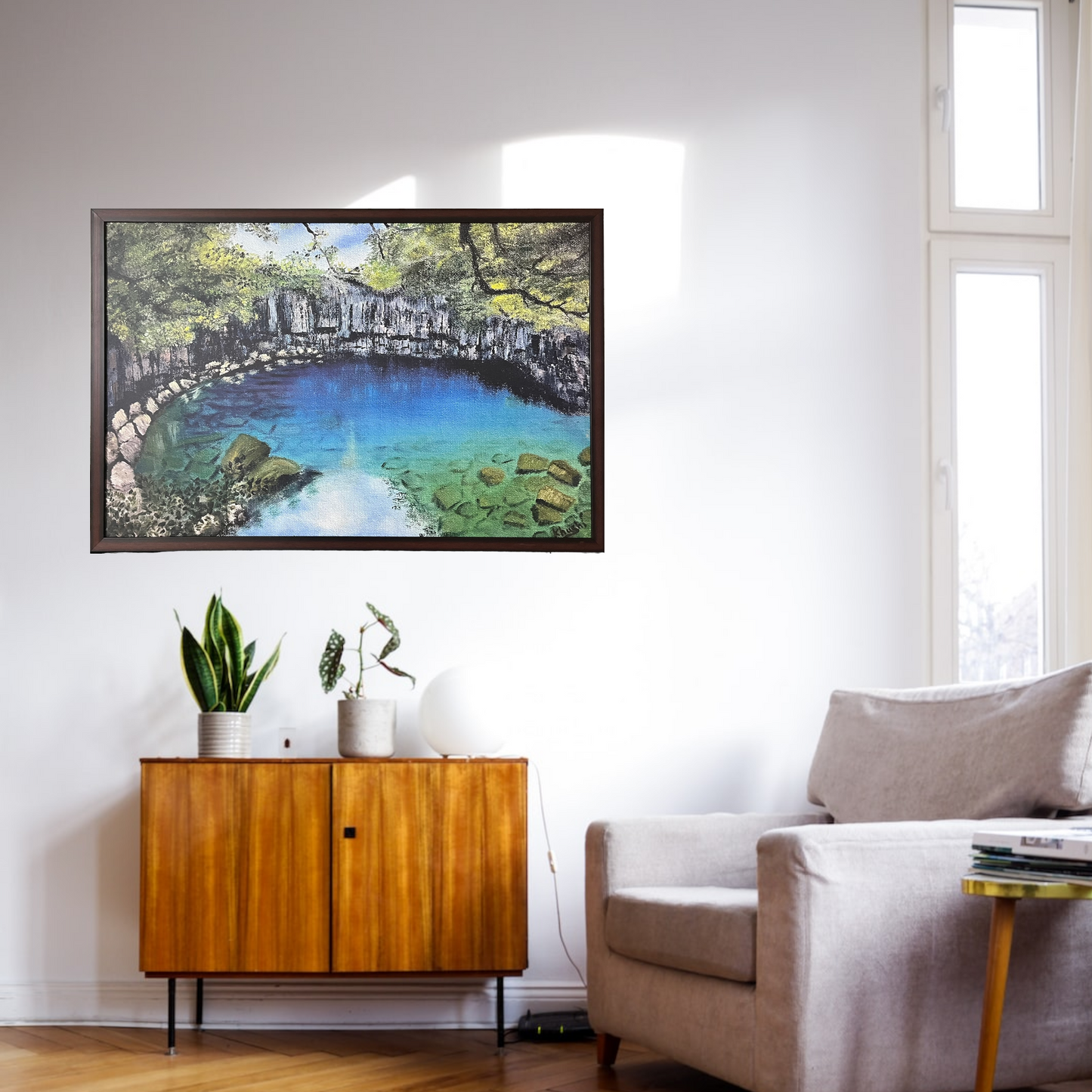 Hidden Lagoon,Oil on Canvas, 20x15in(Stretched Canvas ) Original's Prints