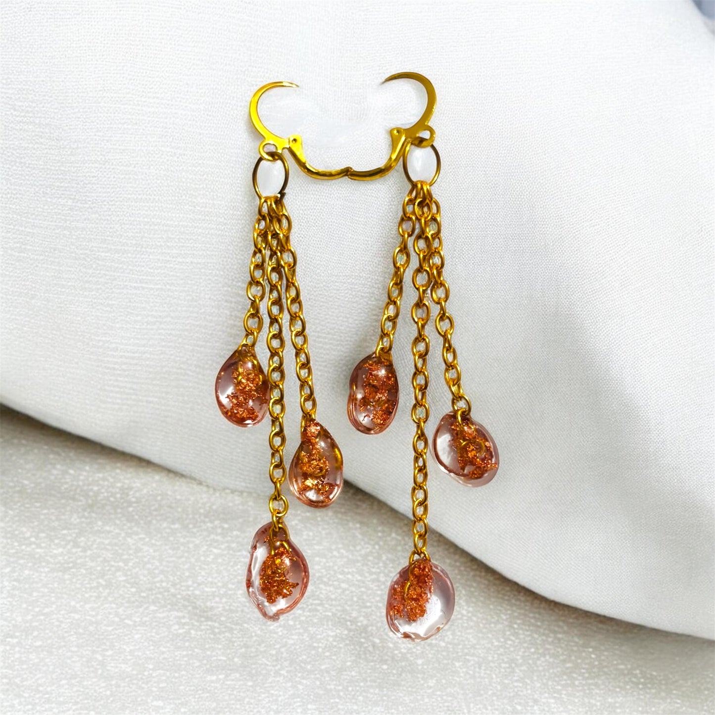 Handmade Resin  Earrings with Preserved Flowers