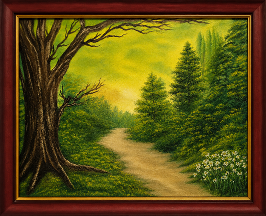 Original Paintings | Forest Glow,Oil on Canvas, 12x16 in (Un-Framed)