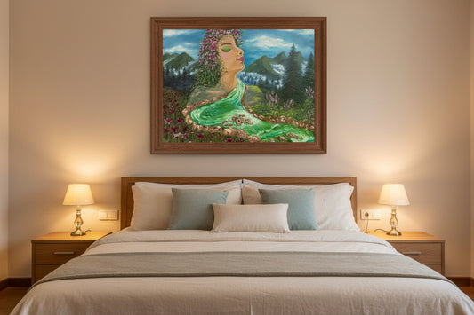 Original Paintings | Mother Nature|Oil on Canvas, 18x24 in ( Framed)